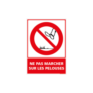 PANNEAU INTERDICTION RECTANGULAIRE SYMBOLE + TEXTE