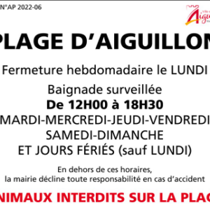 PANNEAU D'INFORMATIONS PLAGE PERSO