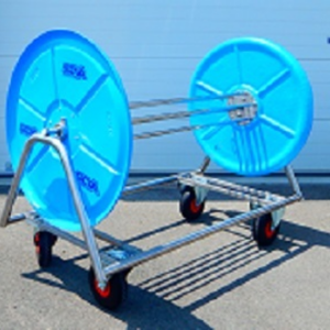 CHARIOT ENROULEUR POUR LIGNES DE NAGE AVEC ROUES TOUT TERRAIN  GRAND MODELE