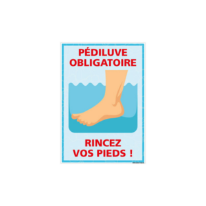 PANNEAU PEDILUVE OBLIGATION