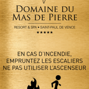 Plaque de sécurité incendie personnalisée