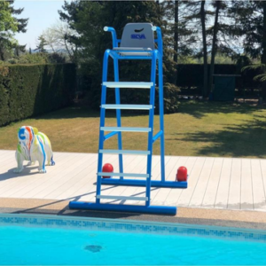 CHAISE DE SURVEILLANCE PLAGE INOX PEINT