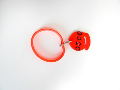 BRACELET SILICONE + S INOX + JETON NUMÉROS DEPAREILLES