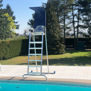 CHAISE DE SURVEILLANCE AVEC TOILE SOLAIRE INOX 316L