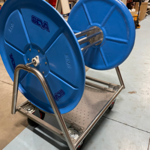 CHARIOT ENROULEUR POUR LIGNES DE NAGE FABRICATION SUR MESURE