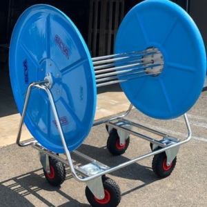 CHARIOT ENROULEUR POUR LIGNES DE NAGE AVEC ROUES TOUT TERRAIN PETIT MODELE