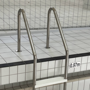 PLAQUE DE PROFONDEUR PISCINE  INOX 316 L