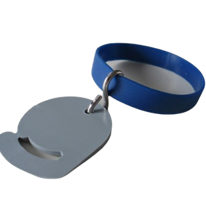 BRACELET SILICONE + S INOX + JETON SANS NUMÉRO