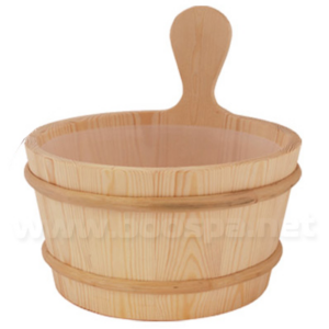 SEAU EN BOIS INSERT PLASTIQUE